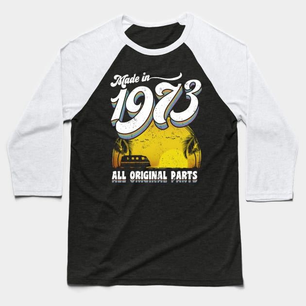 Made in 1973 All Original Parts Baseball T-Shirt by KsuAnn